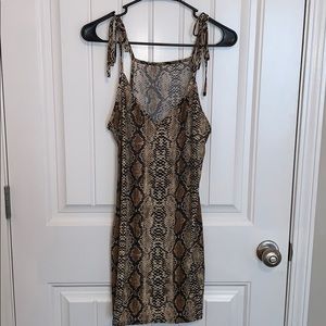 Snakeskin bodycon dress